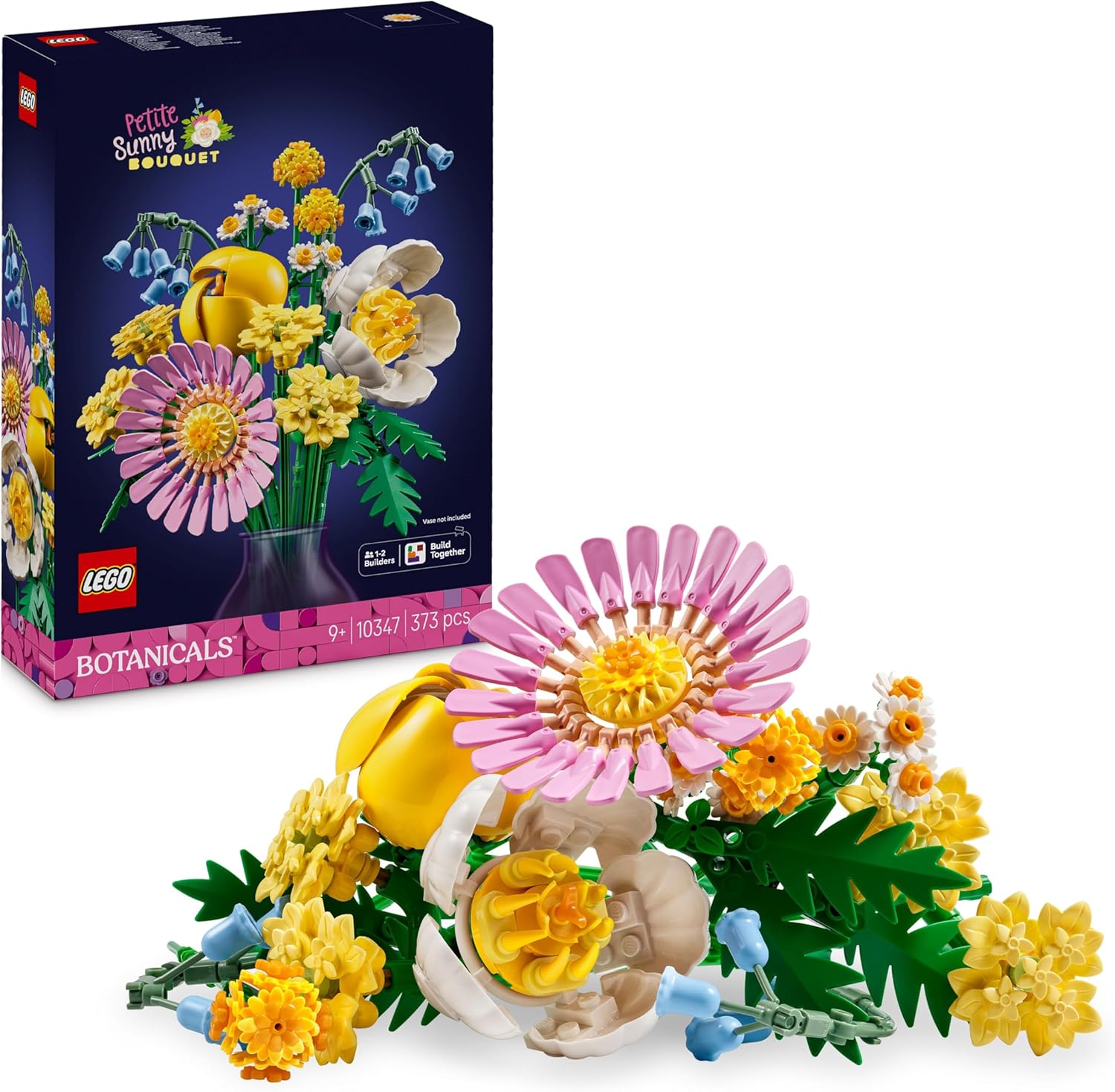 LEGO Botanicals Bouquet di Fiori Estivi con Campanule, Rosa, Tulipano e Altri Fiori Finti - Decorazione Floreale di Casa - Gioco di Natale per Bambine da 9 Anni in su - Regalo di Compleanno - 10347