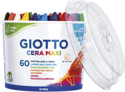 Giotto Barattolo Pastelli Formato Gigante per Pastelli a Cera, 11,5 mm, Confezione da 60