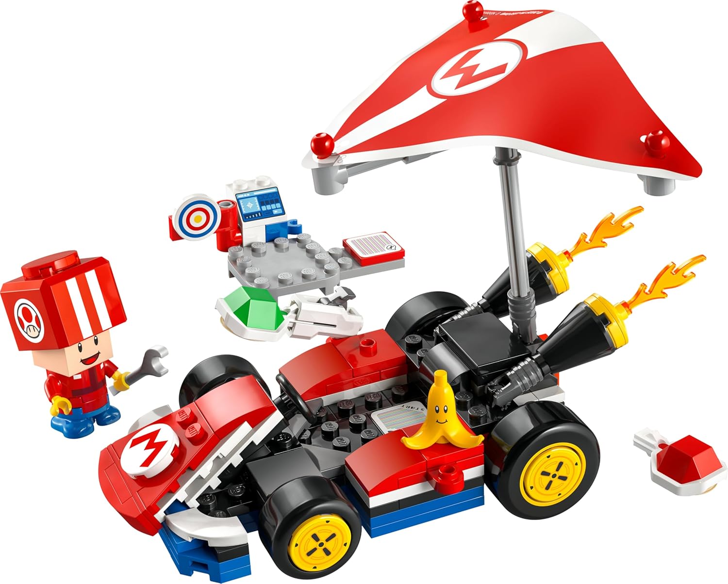 LEGO Super Mario Kart : Kart Standard, Macchina Giocattolo da Costruire Nintendo da Collezione con Toad in Tuta Rossa, Giochi d'Avventura per Bambini e Bambine da 7 Anni, Regalo di Compleanno 72032