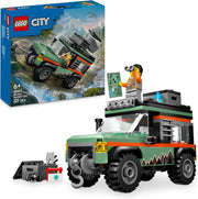 LEGO City Fuoristrada di Montagna 4x4 - Set con Jeep Giocattolo da Costruire, Giochi per Bambini e Bambine da 6 Anni in su, Idea Regalo per Compleanni e Festività con una Minifigure e Accessori, 60447