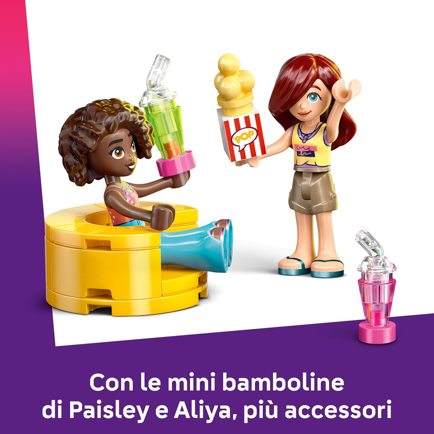 LEGO Friends Movie Night dell’Amicizia Giochi per Bambine da 6 Anni in su - Include 2 Mini Bamboline, uno Schermo e un Proiettore con Mattoncino Luminoso - Set di Costruzioni Creative - 42642