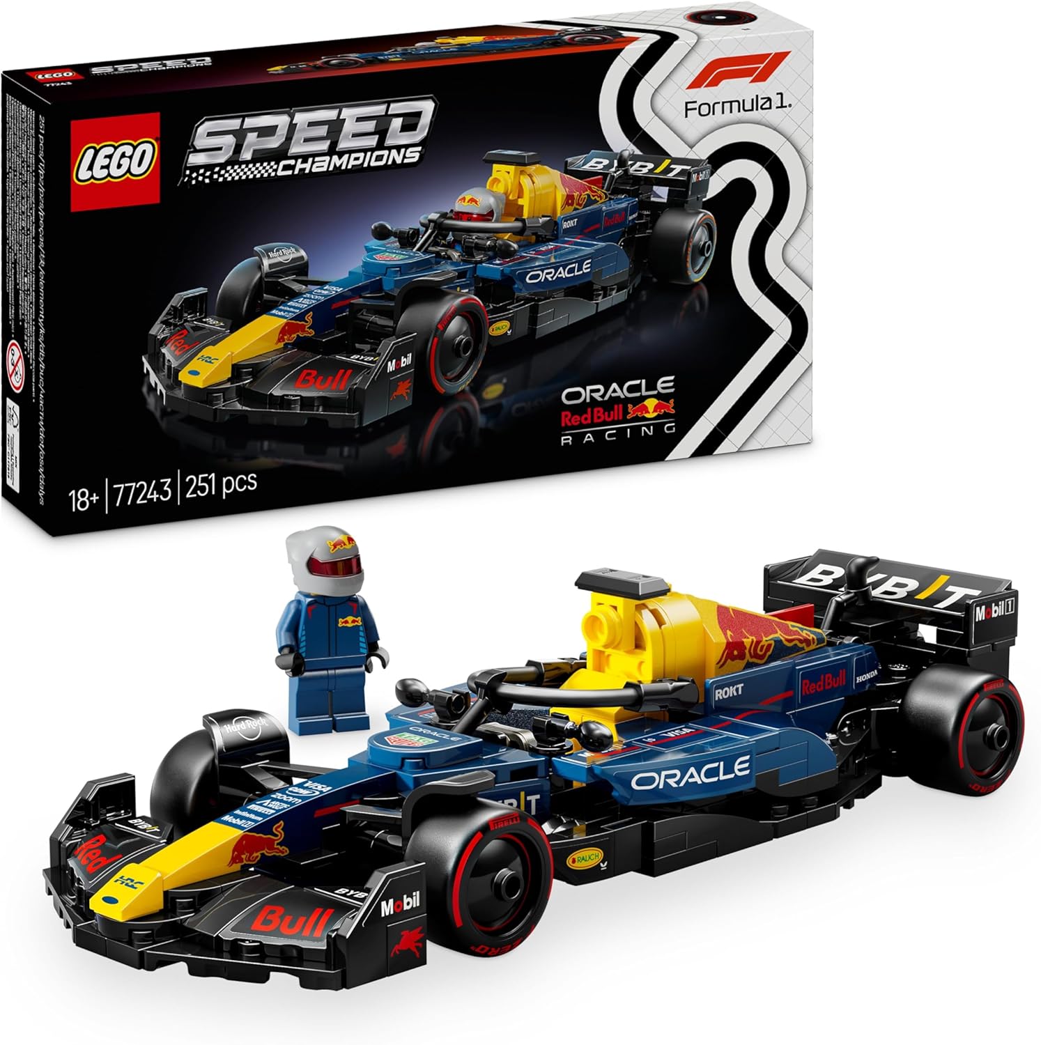 LEGO Speed Champions Auto da Corsa F1 Oracle Red Bull Racing RB20 Modello di Macchina da Collezione con Minifigure del Pilota di Formula 1, Regalo per Uomo, Donna e Adulti Fan dell'Automobilismo