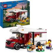 LEGO City Camper Van delle Vacanze d’Avventura - Veicolo Giocattolo da Costruire, Giochi per Bambini e Bambine da 6 Anni con 3 Minifigure e Accessori - Idee Regalo per Compleanni e Feste - 60454