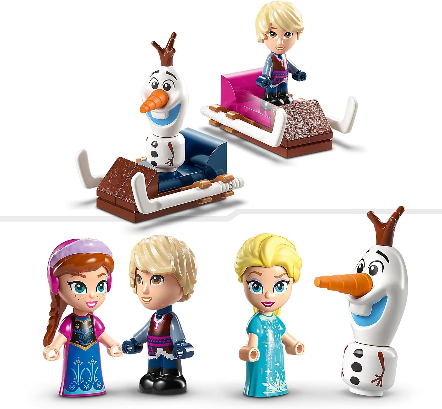 LEGO Disney Frozen La Giostra Magica di Anna ed Elsa, Giocattolo Ispirato al Castello di Frozen con Micro Bambolina della Principessa e Olaf, Giochi Regalo per Bambini e Bambine dai 6 Anni in su 43218