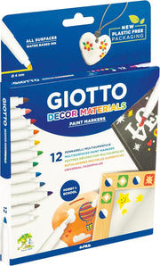 Giotto Decor Materials pennarelli multisuperficie in ast. da 12 pz