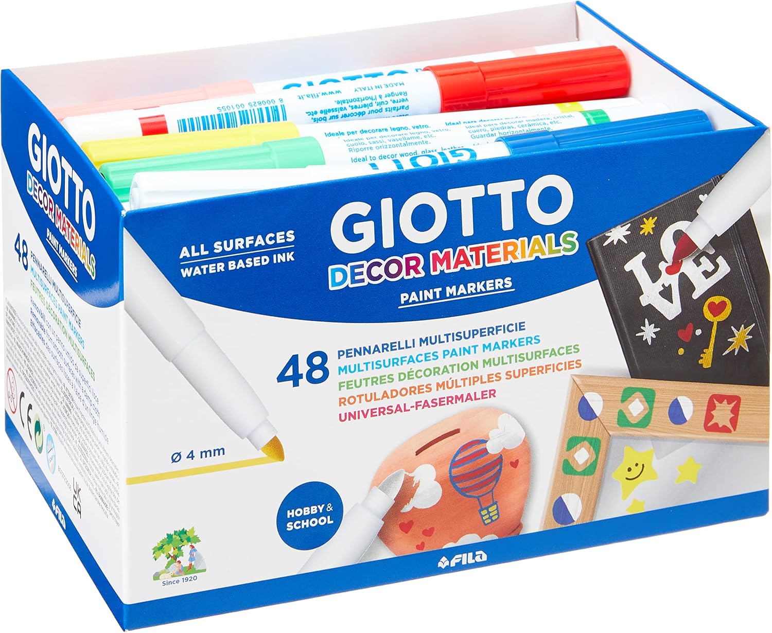 Giotto Decor Materials Schoolpack 48 pz Colori assortiti