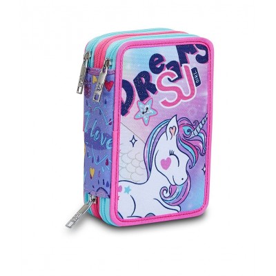 Astuccio 3 Zip Animali Da Sj Girl - Seven