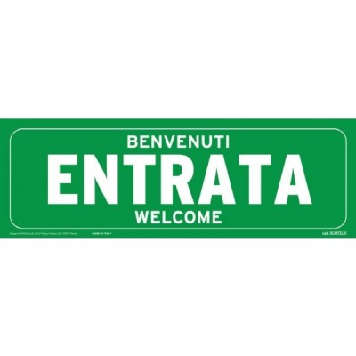 Cartello Adesivo Verticale Entrata - Buffetti