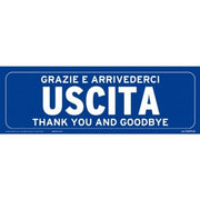 Cartello Adesivo Verticale Uscita - Buffetti