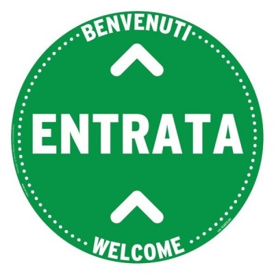 Cartello Tondo Calpestabile Entrata - Buffetti