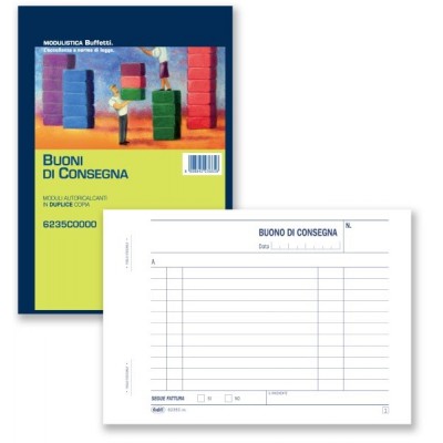 Buoni Di Consegna - Blocco 50/50 Fogli Autoricalcante - 11,5x16,5 Cm