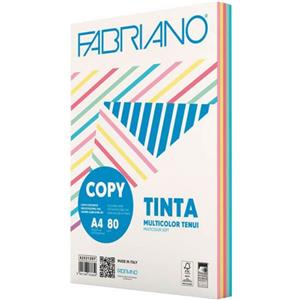 Carta in risma colorata Fabriano 250 fogli A3 80gr mix 5 colori  29.7x42cm
