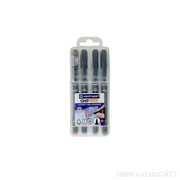 Set 4 Marker Punta Medium Centropen per Superfici Lisce e Lucide – Rosso, Blu, Nero, Verde