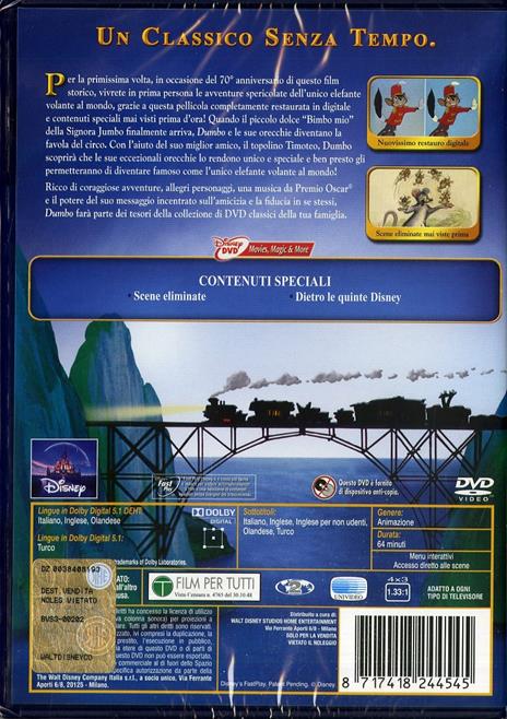 Dumbo – Edizione 70° Anniversario DVD Disney