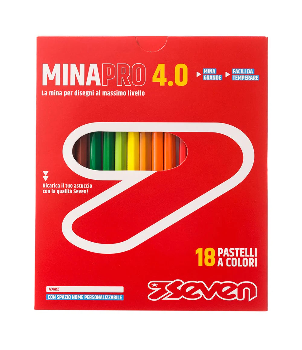 Seven MinaPro 4.0 – Set 18 Pastelli a Colori