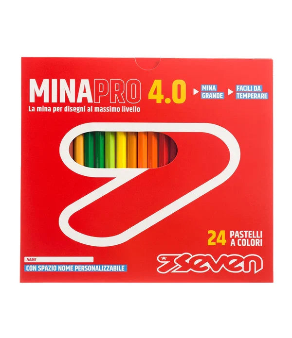 Seven MinaPro 4.0 – Set 24 Pastelli a Colori