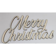 Scritta In Legno Merry Christmas 25cm
