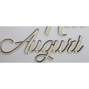 Scritta In Legno Auguri 25cm