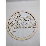 Ghirlanda Buon Natale Legno