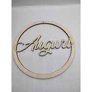 Ghirlanda Auguri Legno