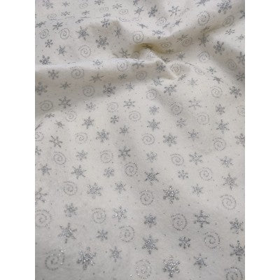 Feltro Stampato Glitter Argento