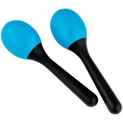 Nino Percussion Nino569sb, Coppia Di Maracas Ovali In Plastica Blu Cielo