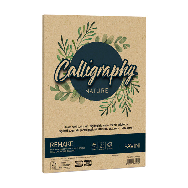 Carta Calligraphy Nature Remake - A4 - 250 gr - Favini - conf. 50 fogli