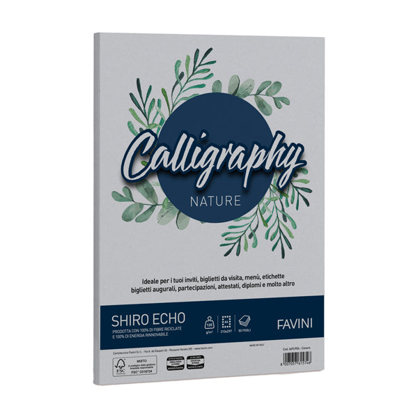 Carta Calligraphy Nature Shiro Eco - A4 - 120 gr - Favini - conf. 50 fogli
