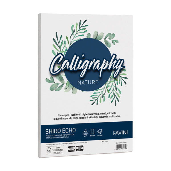 Carta Calligraphy Nature Shiro Eco - A4 - 250 gr -  Favini - conf. 50 fogli