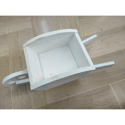 Carriola In Legno Bianca