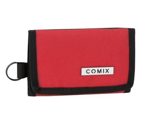 Portafoglio Monocolore Chiusura In Velcro Comix – Rosso