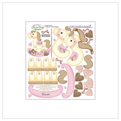 Pannello Cavallo A Dondolo Rosa