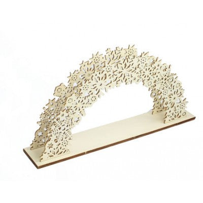 Ghirlanda Fiocco Di Neve In Legno - Renkalik