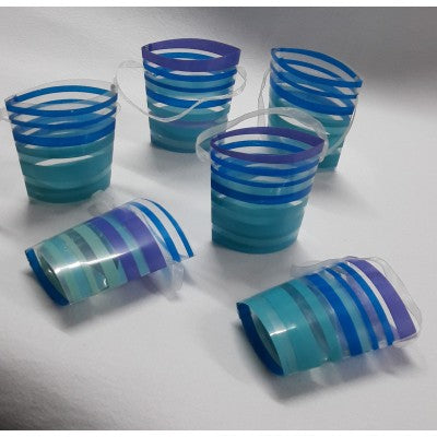 Secchiello Portaconfetti Blu – Confezione 6 Pezzi