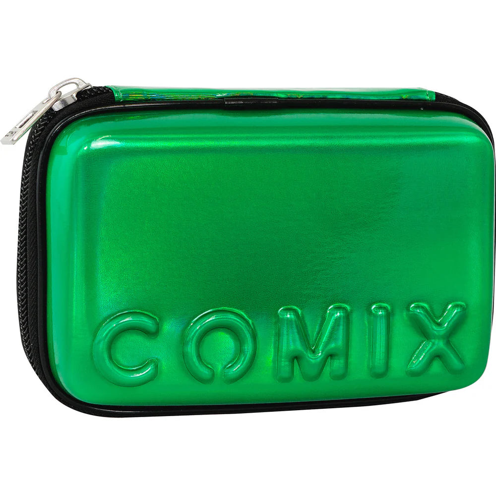 Astuccio COMIX Maxi Zip Cover Rigida con Maxi Logo in Rilievo, 21 x 14,5h x 6,5 cm – Colori Assortiti