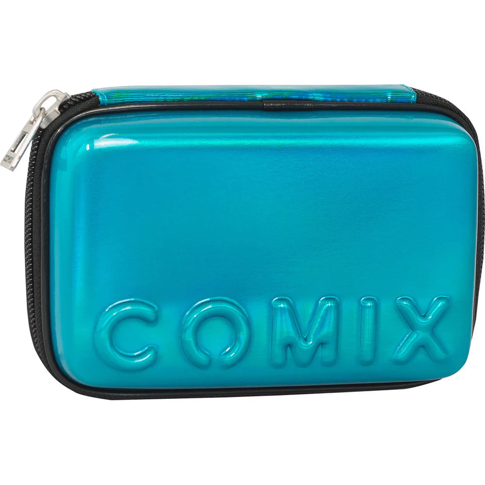 Astuccio COMIX Maxi Zip Cover Rigida con Maxi Logo in Rilievo, 21 x 14,5h x 6,5 cm – Colori Assortiti