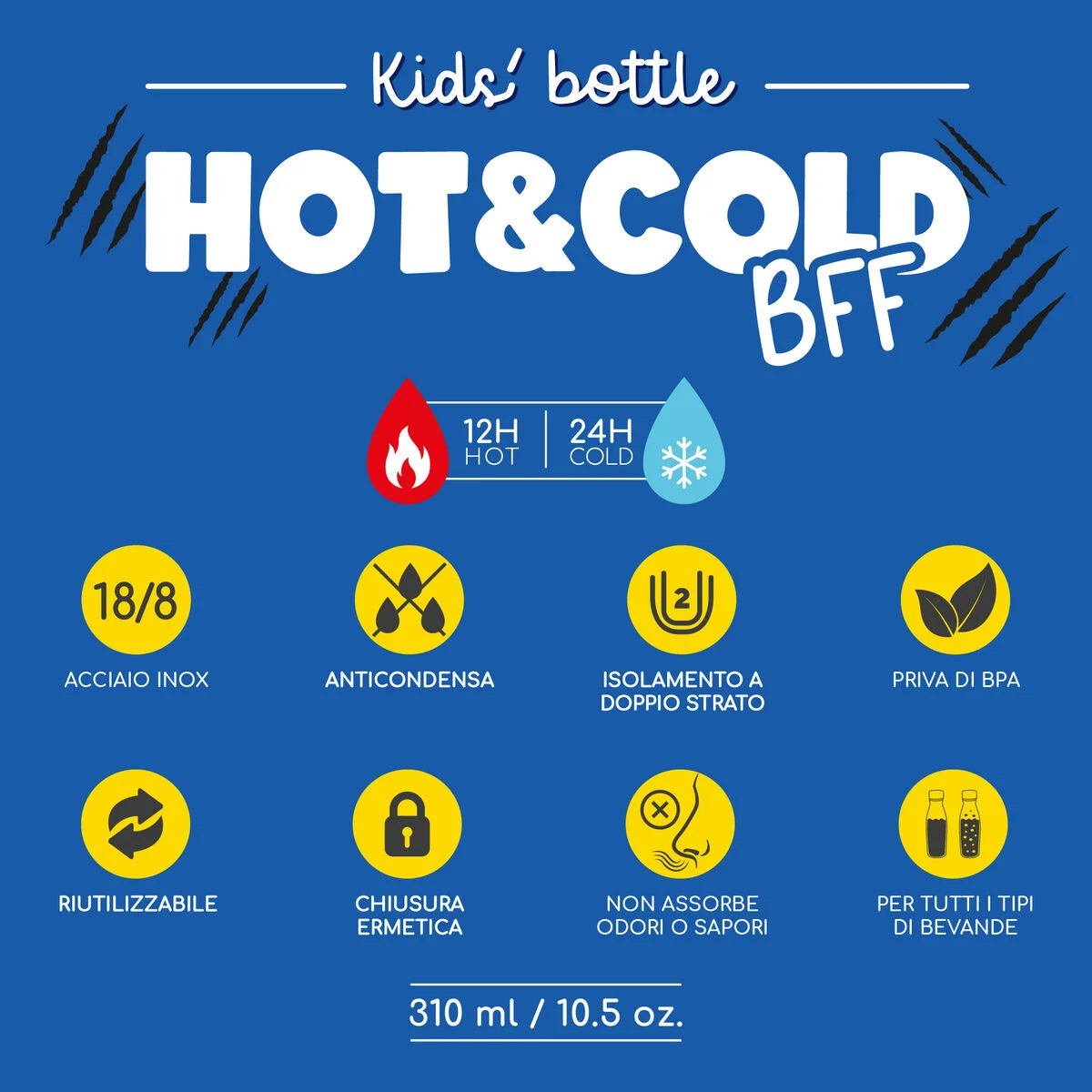 Borraccia Termica per Bambini 310ml - Hot&Cold BFF Unicorn - Legami