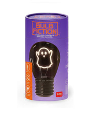 Lampada da Tavolo a forma di Lampadina, Ricaricabile con Cavo USB, Senza Fili, Bulb Fiction, Tema Ghost, 6.8 x 10.3 cm [Classe di efficienza energetica A]