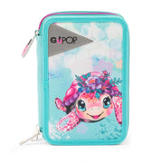 Astuccio Completo 3 Zip Turtle Bloom - Giochi Preziosi