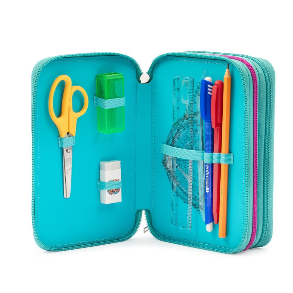 Astuccio Completo 3 Zip Turtle Bloom - Giochi Preziosi