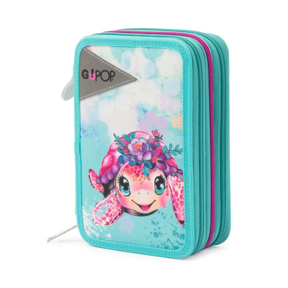 Astuccio Completo 3 Zip Turtle Bloom - Giochi Preziosi