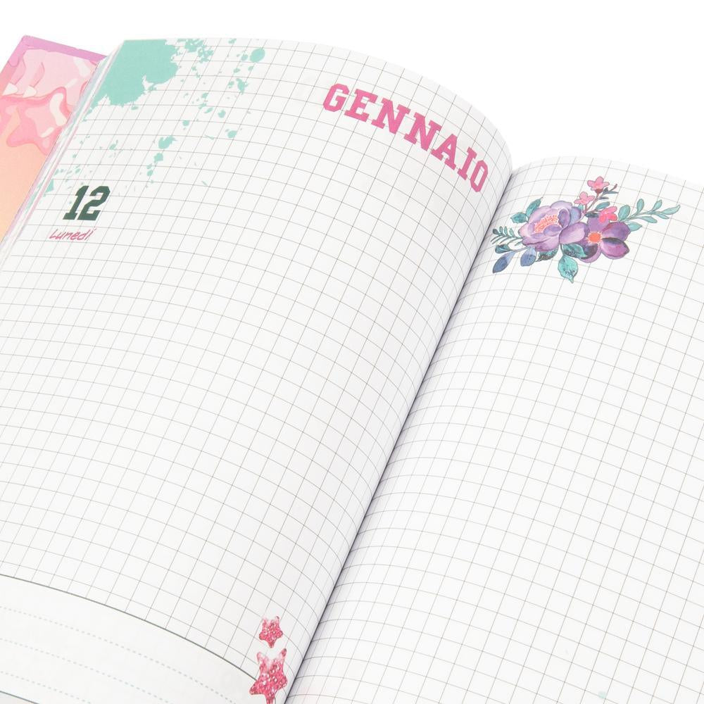 Diario Standard Giornaliero GoPOP Girl, Datato 2025/2026, 10 Mesi - Fantasie Assortite