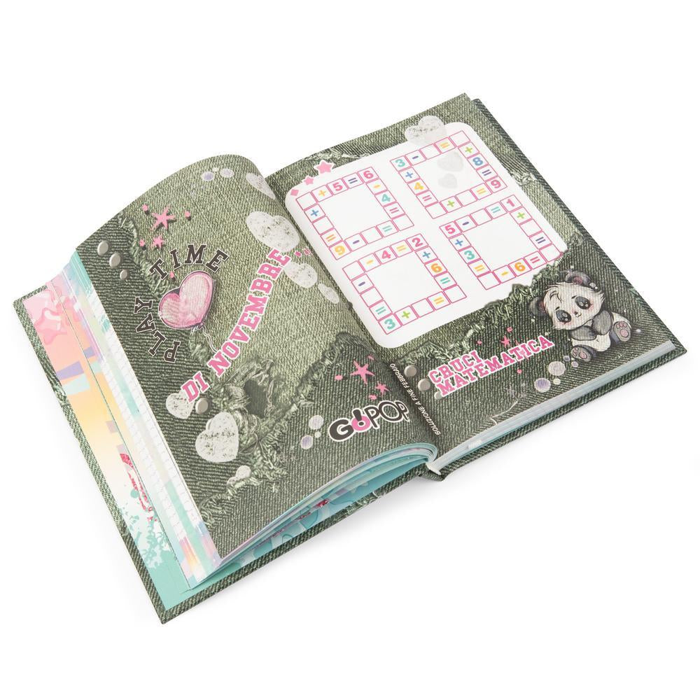 Diario Standard Giornaliero GoPOP Girl, Datato 2025/2026, 10 Mesi - Fantasie Assortite