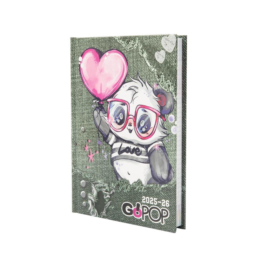 Diario Standard Giornaliero GoPOP Girl, Datato 2025/2026, 10 Mesi - Fantasie Assortite