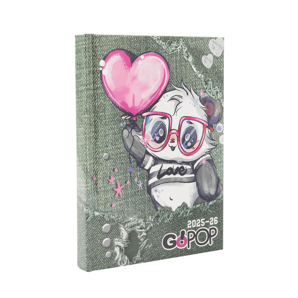 Diario Standard Giornaliero GoPOP Girl, Datato 2025/2026, 10 Mesi - Fantasie Assortite