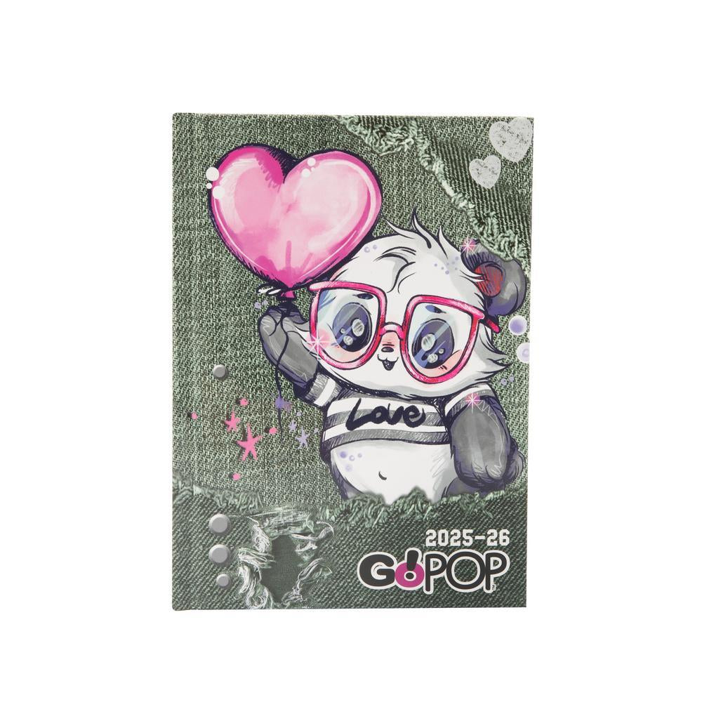 Diario Standard Giornaliero GoPOP Girl, Datato 2025/2026, 10 Mesi - Fantasie Assortite