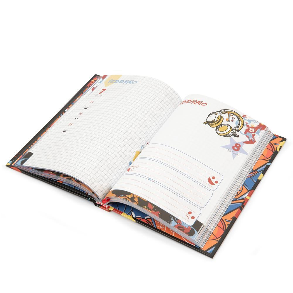 Diario Standard Giornaliero GoPOP Boy, Datato 2025/2026, 10 Mesi - Fantasie Assortite