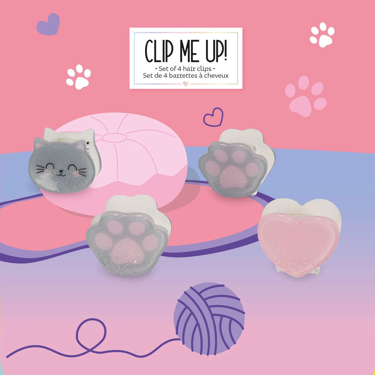 Set di 4 Mini Mollette per Capelli Kitty - Clip me up! - Legami