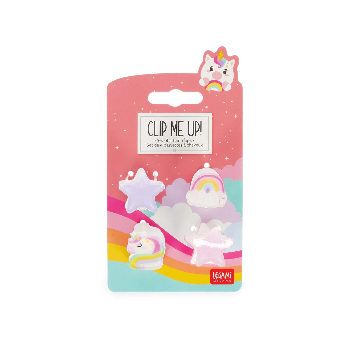 Set di 4 Mini Mollette per Capelli Unicorn - Clip me up! - Legami
