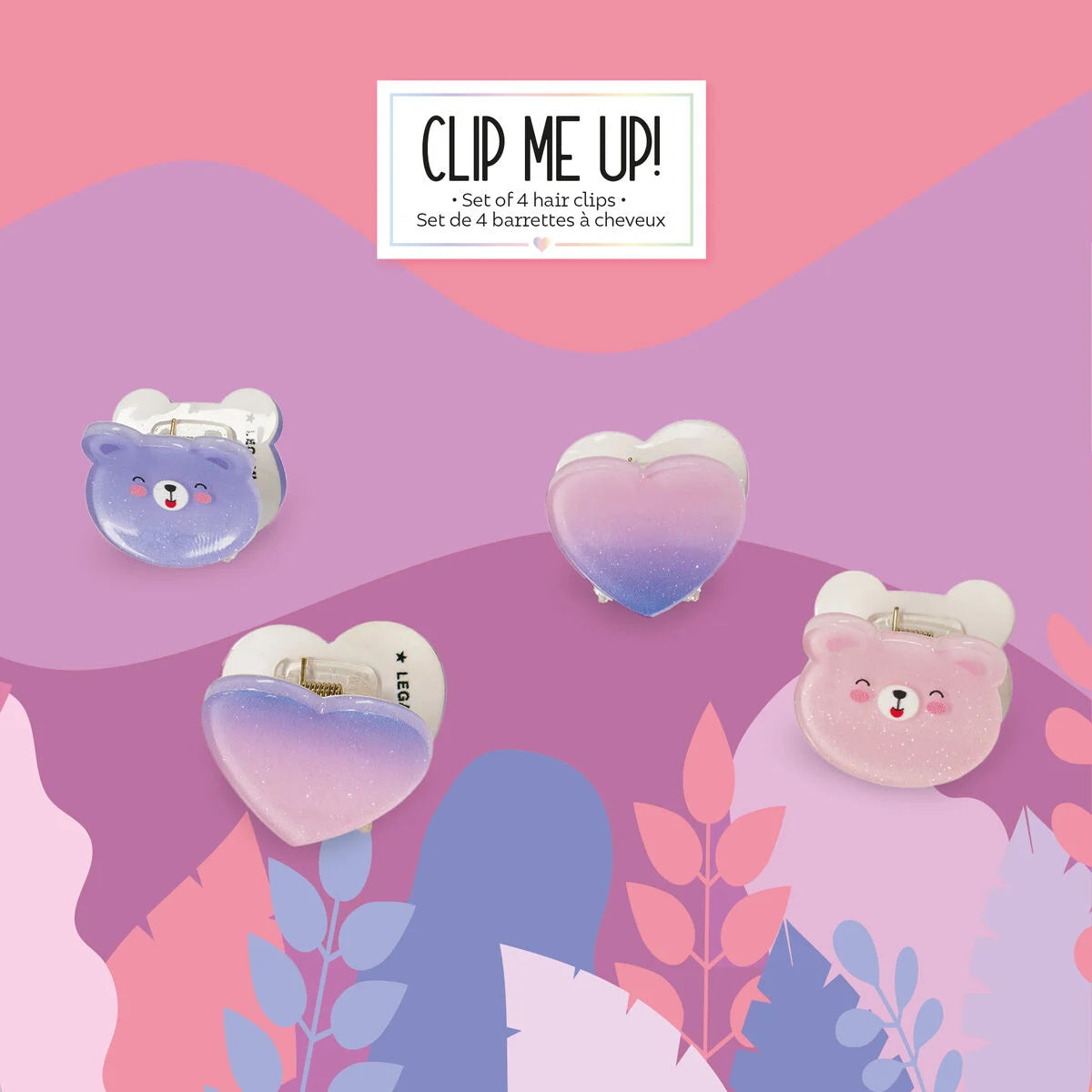 Set di 4 Mini Mollette per Capelli Teddy - Clip me up! - Legami